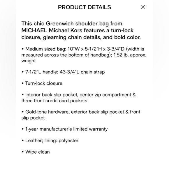 Michael Kors Red Greenwich Medium Saffiano Leather Shoulder Bag - Picture 2 of 15